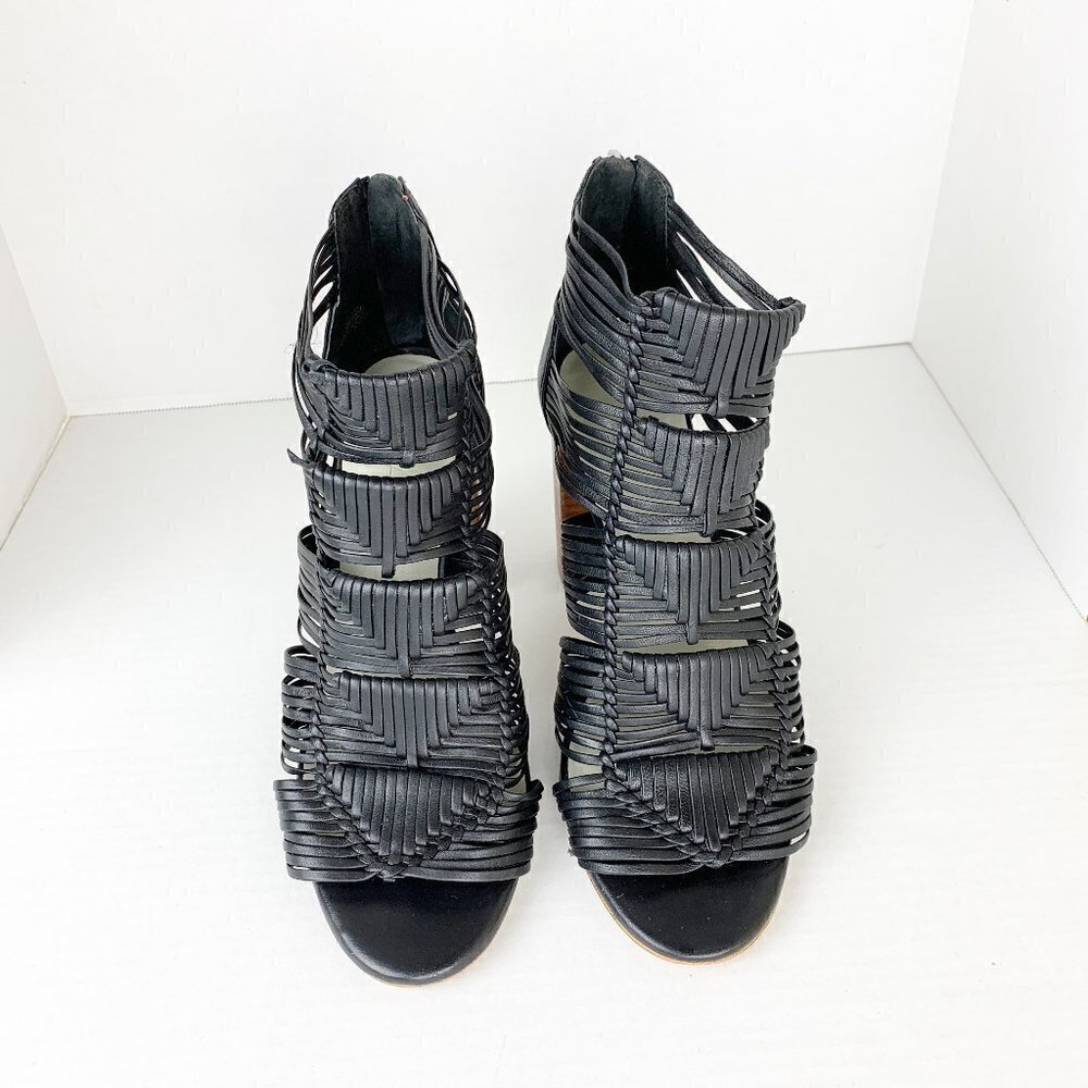 1. State Black Kenton Caged Sandal Booties Size 10